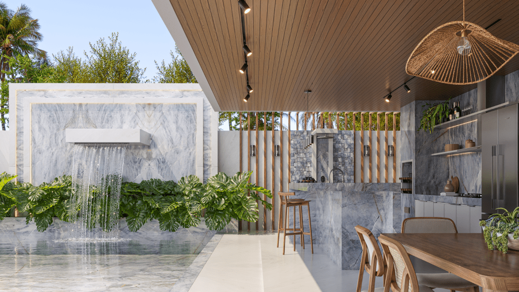 O poder do contraste no design com pedras naturais