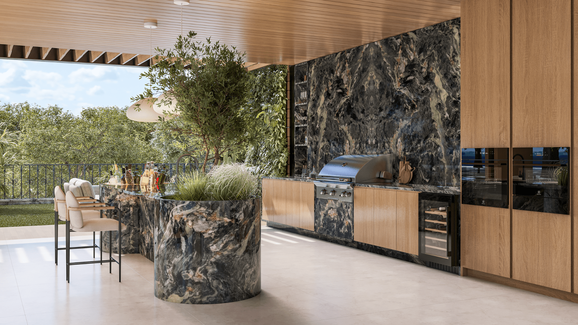 O poder do contraste no design com pedras naturais