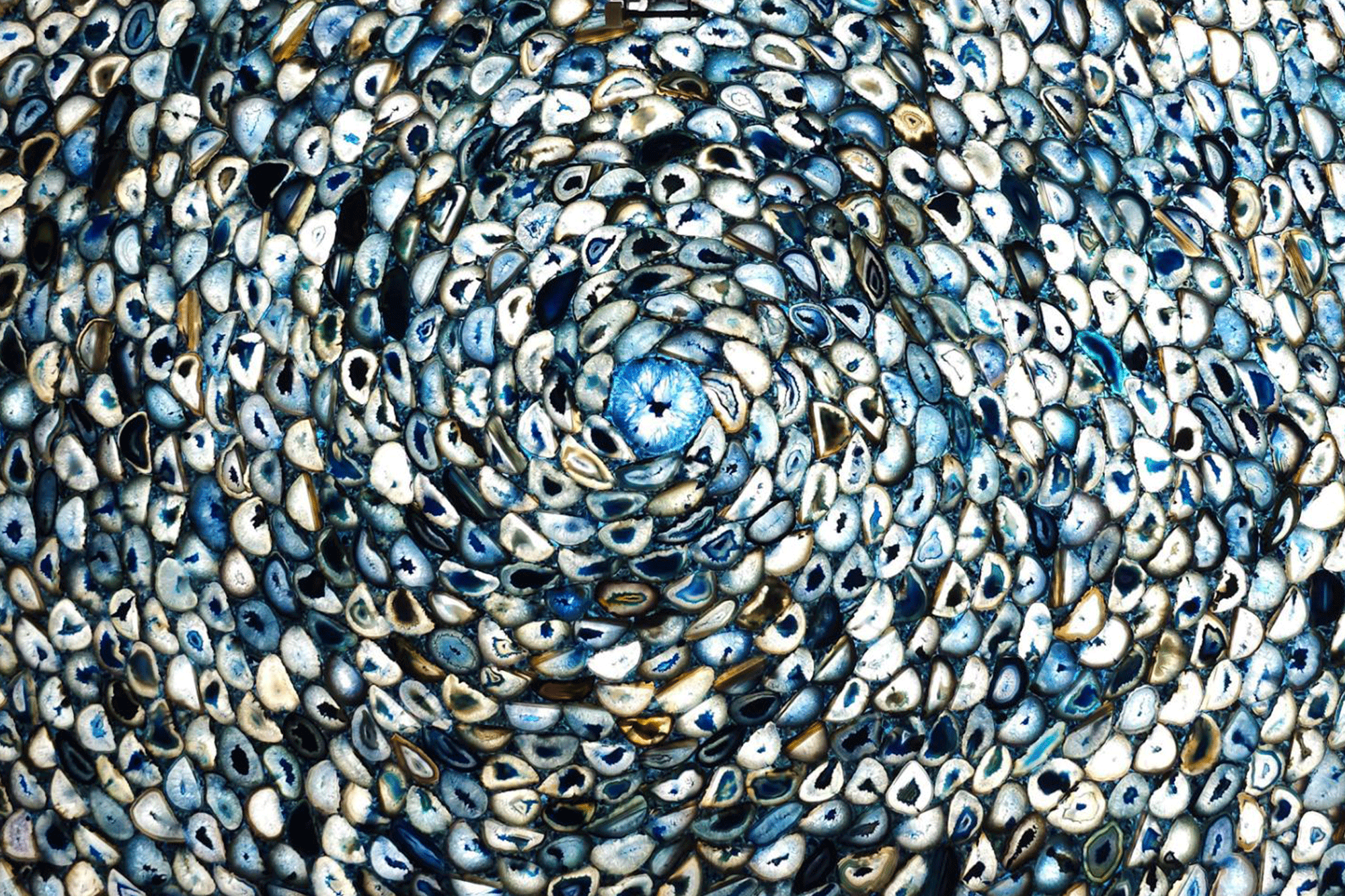 Agata Blue Spiral translúcido